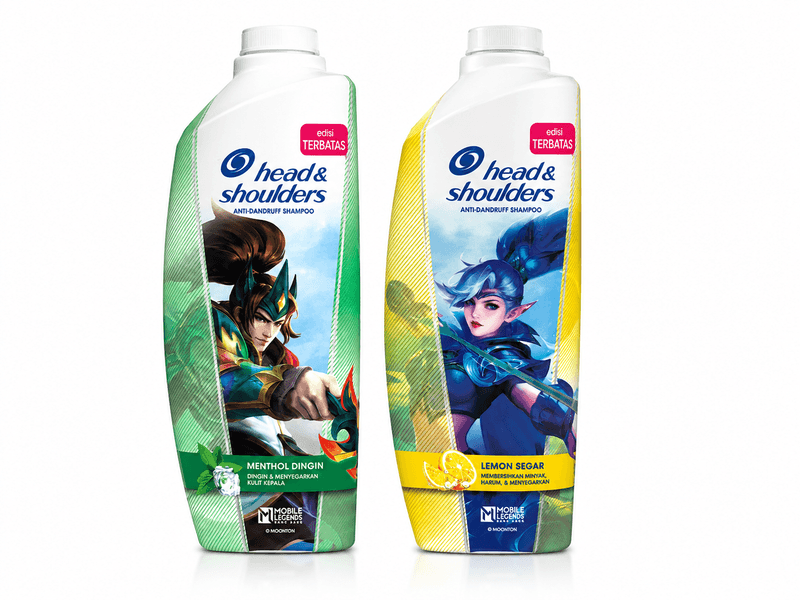 Botol HDPE berwana putih polos ditambah dengan label dekorasi